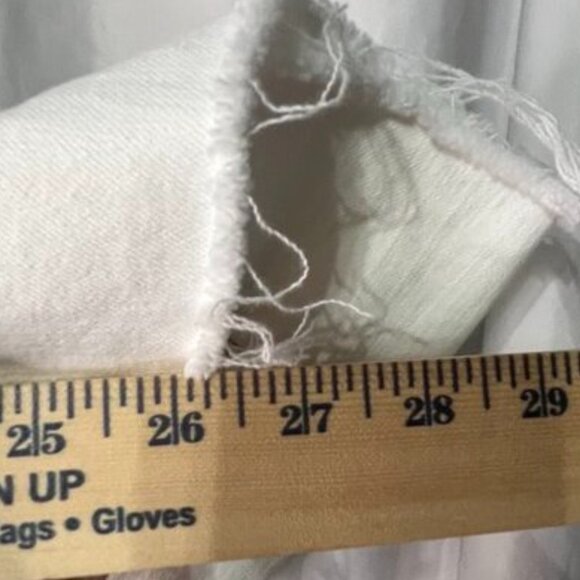 MOTHER The Hustler Ankle Fray Jeans | Size 26 | White “Fairest of Them All” - Picture 4 of 13